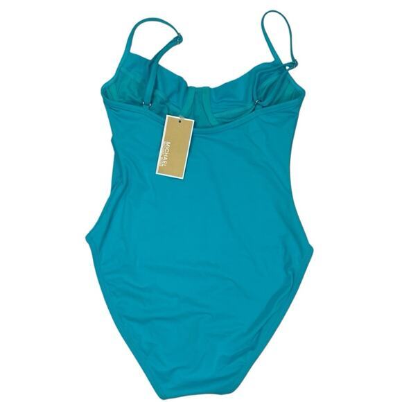 MICHAEL KORS $148 Underwire One Piece Swimsuit Solids 6 S‎ - Picture 2 of 7